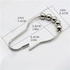12pcs Rusts Resistant Stainless Steel Bath Curtain Hooks Rustproof 5 Beaded Shower Rod Hook Bathroom Accessories