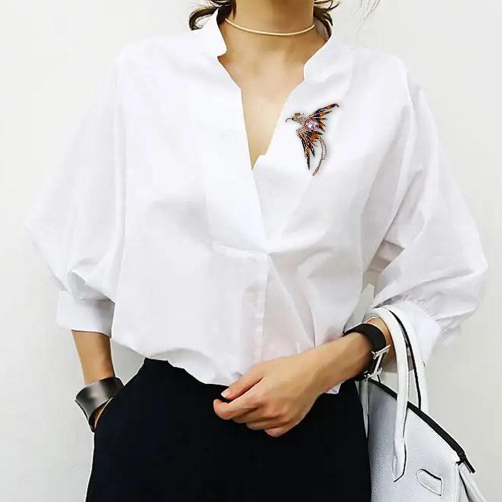 For Girls Collar Pins Chinese Style Brooches Badges Pin Crystal Brooches Korean Pin Bird Brooches