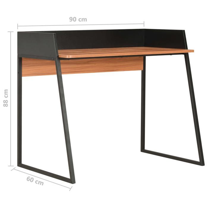 VidaXL Desk Black and Brown 90x60x88 Cm 20266
