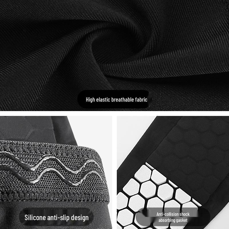 Zewnętrzne Antykolizyjne Rękawy na Golenie i Łydki o Strukturze Plastra Miodu - Ochrona do Biegania i Piłki Nożnej