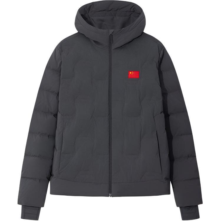 Anta Simple Zipper Hooded Warm Down Jacket Men jackets 152440904 S