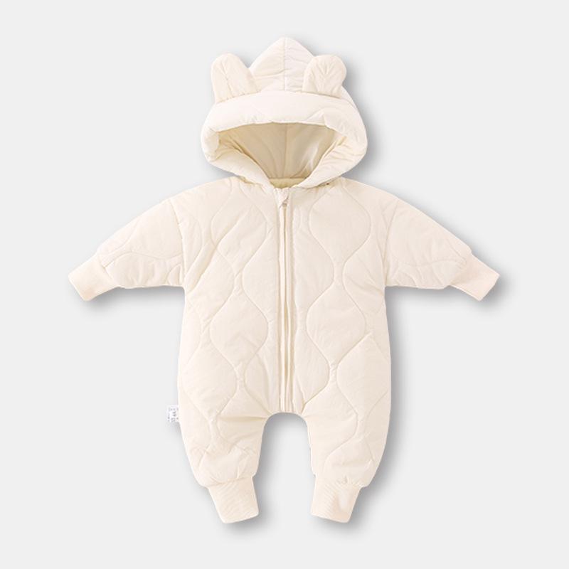 Class A Baby Autumn & Winter Quilted Jumpsuit - Warm Cotton-Padded Newborn Crawling Suit