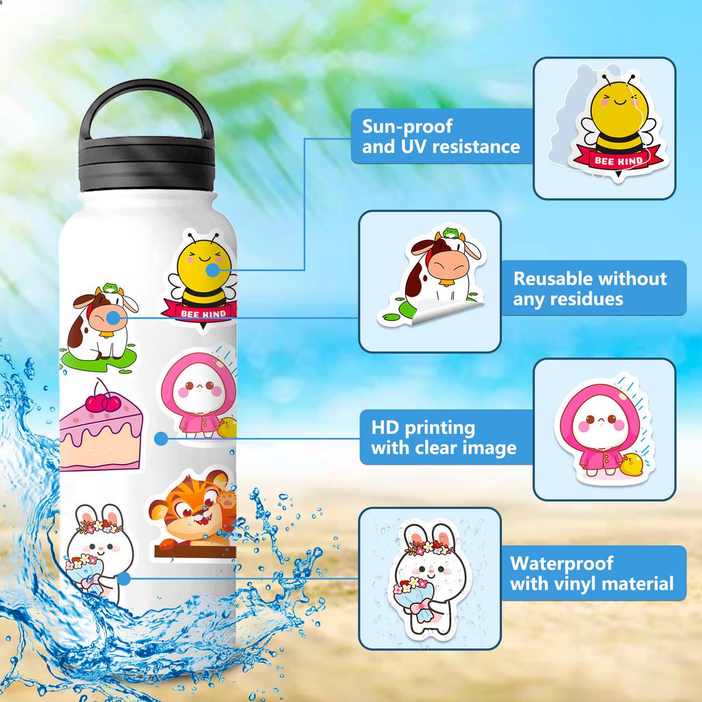 100 Small Size 4cm New Vsco Graffiti Stickers Creative Mix and Match Stickers Small and Fresh