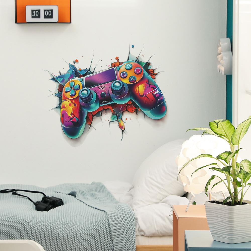 Malowany gamepad sypialnia salon tło upiększanie dekoracja naklejki ścienne