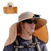 Solar Fan Outdoor Fishing Hat Wide Brim Cooling Visor With Fan Efficient Cooling Silent Portable Outdoor Accessories For Camping