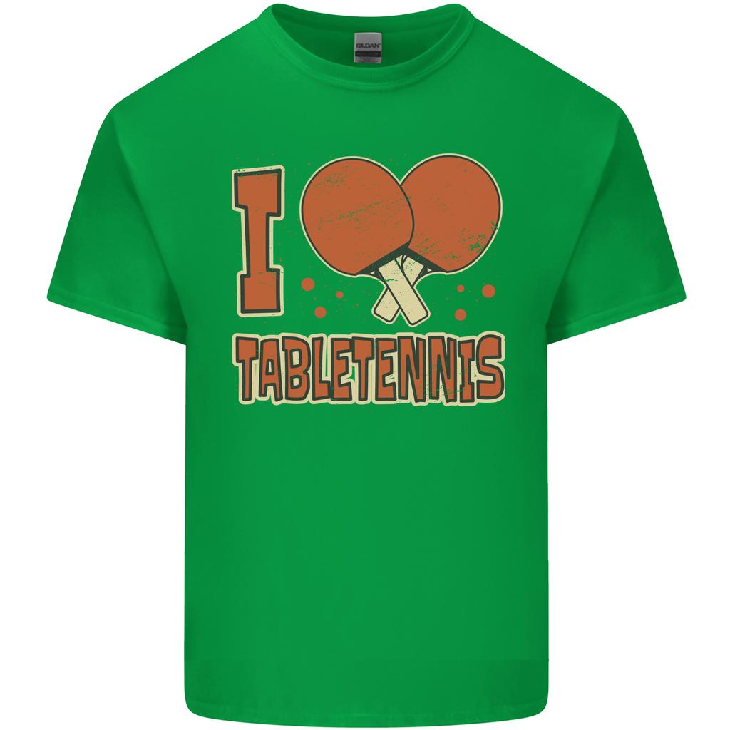 I Love Table Tennis Unisexs Light Cotton TShirt