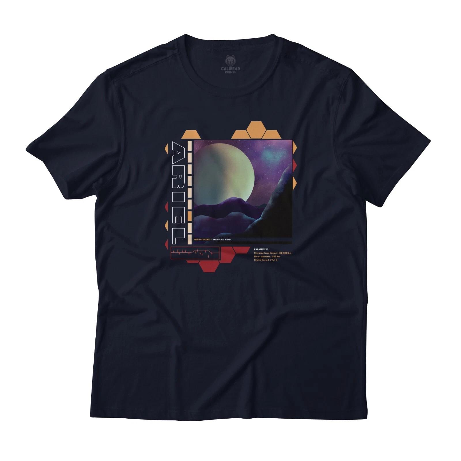 Ariel Moon Of Uranus Aesthetic Graphic T-T-Shirt Lightweight Cotton L