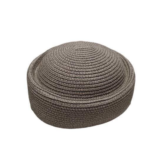 

Stewardess Hat Lightweight Breathable UV Protection Straw Hat Outdoor Beach Sun Hat Summer Accessory сірий