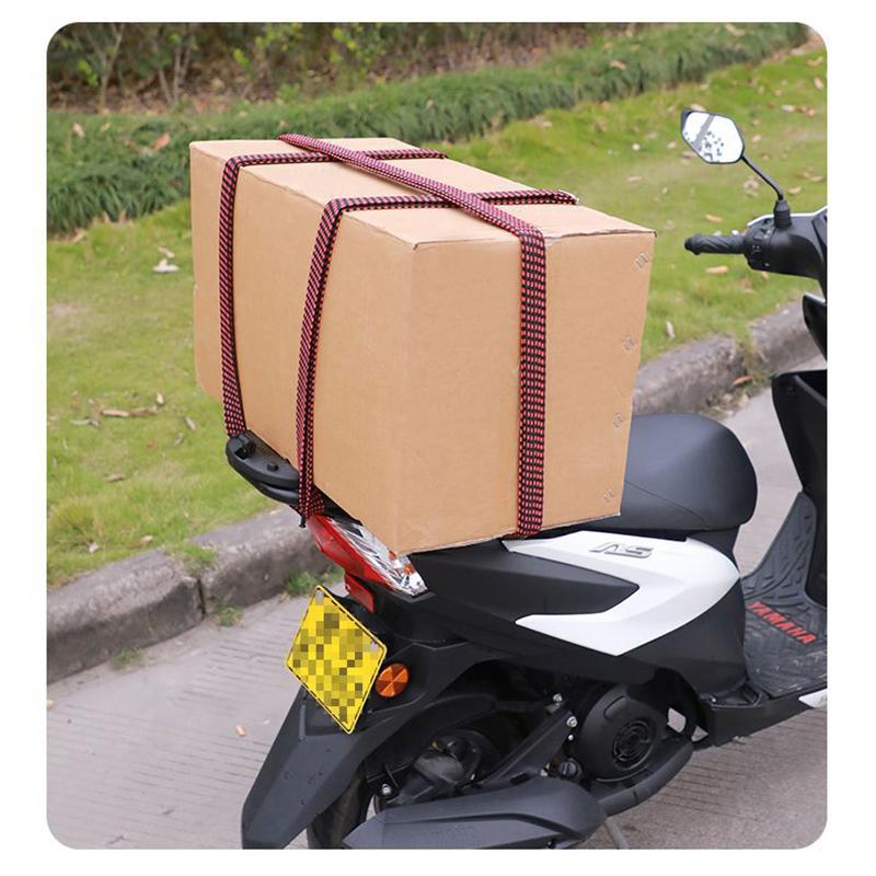 Motorcycle Elastic Luggage Rope Cord Hook Motorbike Bundling Elastic Rubber Band Bike Rope Tie Car Luggage Roof Rack Fixed Strap