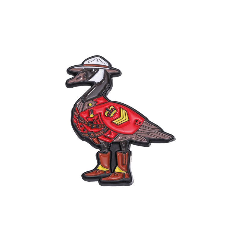 

Design Unique Animal Duck Brooch With Fashionable Boots In Colorful Enamel Finish