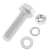 10 Pcs 304 Stainless Steel M8 x 30mm Hex Bolt Set, Fully Threaded Hex Screws with Flat Washer, Spring Washer and Matching Nuts