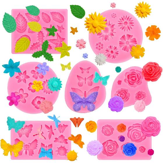 3 Pcs Strawberry Mold 3D Baking DIY Silicone Fruit Fondant Chocolate Mold for Cupcake Shortcake Cake Topper Decoration Candy Jelly Clay