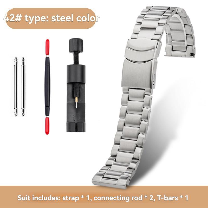 JEDENDla zegarka Casio PROTREK Pasek PRW-600/PRW-60/50/70 Solidna Stal Nierdzewna Pasek Łańcuszkowy Męski 23mm Metalowa Opaska BransoletkaMN