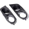 1 Pair For BMW E46 M3 2001 2002 2003 2004 2005 2006 Front Bumper Fog Light Cover Grill Frame Surrounds Air Duct Fog Lamp Hood a(Matte Black)