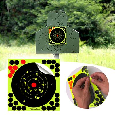 10 Pcs Self Adhesive Shooting Practice Targets Paper Fluorescent Target Paper Splatter Paper Targets Hunting Accessories