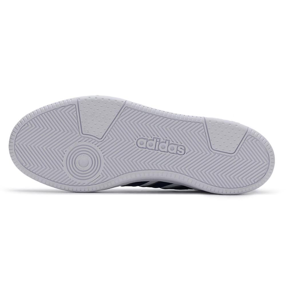 adidas HOOPS Textile, Synthetic Leather Low Top Skateboard Shoes Men's White KI1058