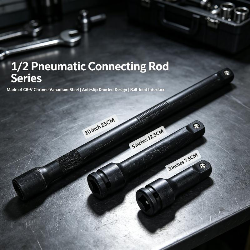 1Pcs 75/125/250Mm 1/2" Drive Impact Extension Bar Pneumatic Sleeve Extension Rod Electric Wrench Socket Tools