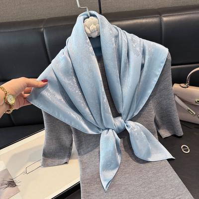 Frühlings- und Sommer-Schal aus simulierter Seide, Tencel-Baumwoll-Seidenschal, modisch, hochwertig, vielseitig, Damen können Schal tragen