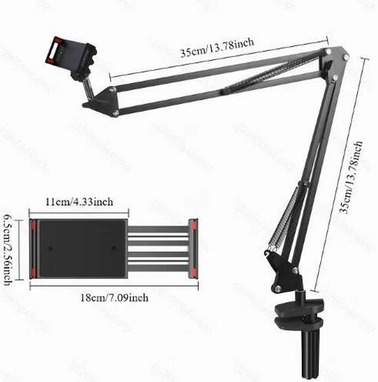 Multifunctional Desktop Stand with Dual Microphone, Fill Light, and Mobile Phone Holder for Beauty and Live Streaming