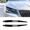 For Skoda Superb B8 2016-2018 Headlight Eyebrow Eyelid Trim Lamp Cover Sticker Car Accessories