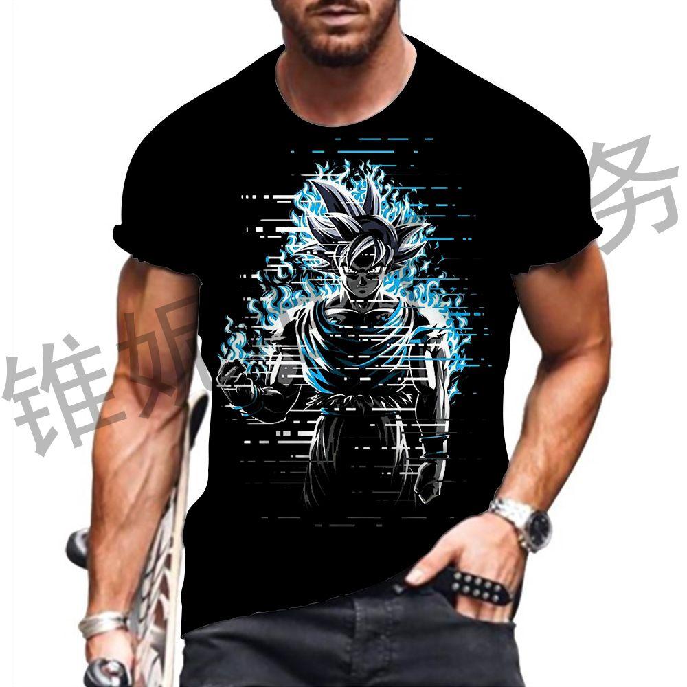 Dragon Ball Z 2024 Vegeta Men's T Shirt Goku Man Clothes Tops Cool Saiyan Short Sleeve Tee 110-6XL Summer GYM Harajuku T-shirt