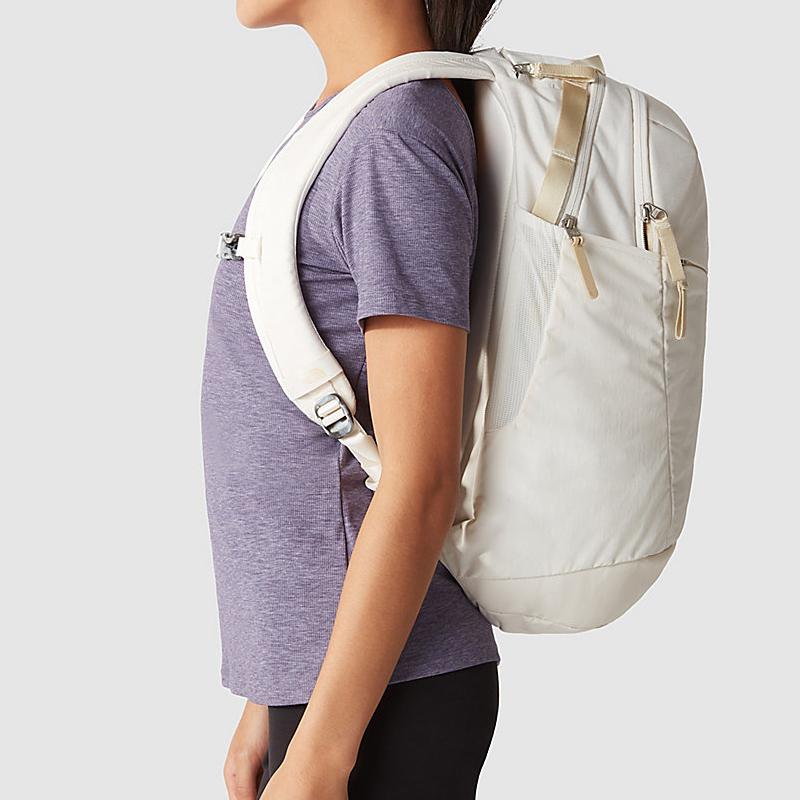 The North Face 20L Casual Sports Large Capacity Backpack Women Backpack White NF0A81C1-IYI