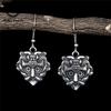 Vintage Norse Loki Earrings Stainless Steel Vikings Mask Odin Amulet Punk Jewelry for Women Men