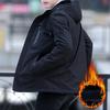 Herbst- und Winterjacke Jacke Herren Lockerer Trenchcoat Kapuzenmantel Herren Plus Kaschmir Warm Mann