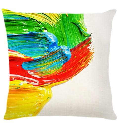 Colorful Pigment Printed Pattern Home Decor Pillowcase Bedroom Living Room Sofa Decoration Polyester Cushion Cover With Zipper