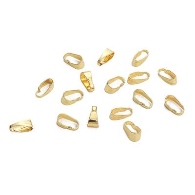 10 Stück Kupfer-Anhänger-Clip-Verschluss-Stecker, Bail-Perlen, Schmuckzubehör, DIY-Armband, Halskette, Anhänger, Schmuckkomponente