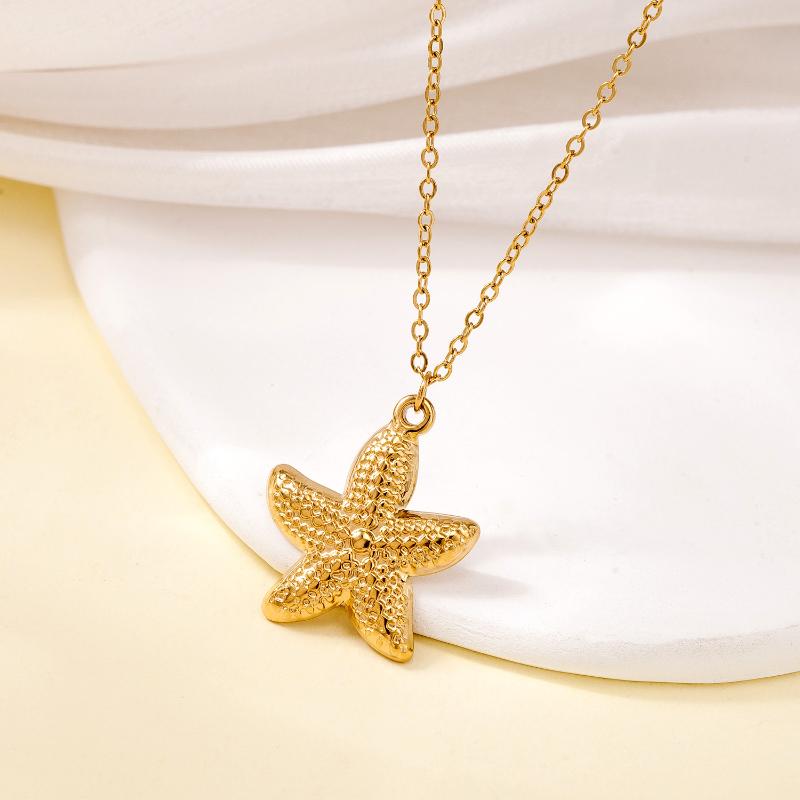 Europe And The United States Fashion Star Pendant Necklace For Women Beach Vacation Wind Party Accessories Jewelry