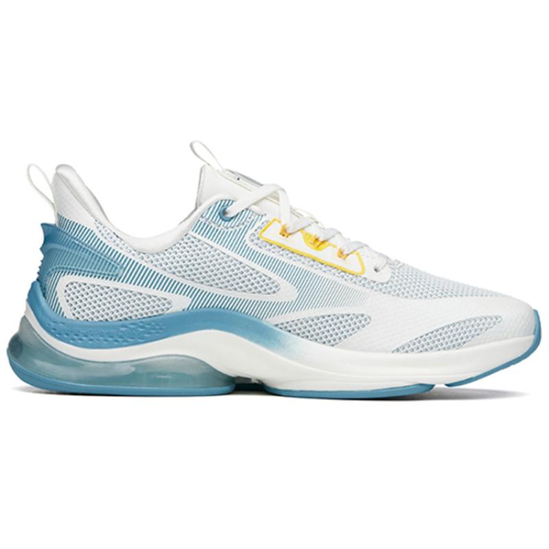 Anta Cushioned Slip-Resistant Abrasion-Resistant Breathable Low-Top Running Shoes Men's White Blue Yellow Sneakers 112215501-3