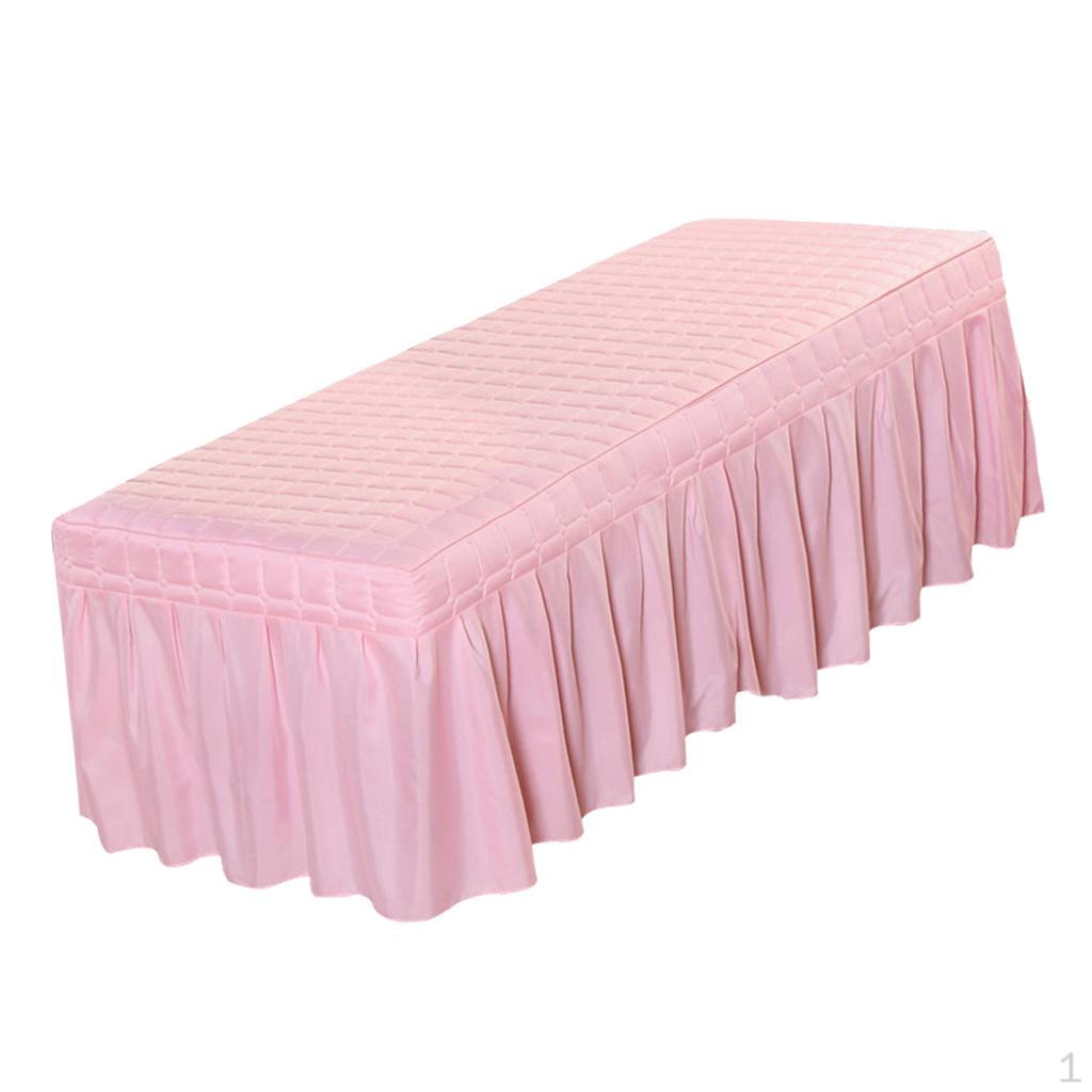 

Beauty Bed Cover Massage Table Skirt Spa Beds Valance Sheet Bedspreads Cosmetic Salon (4 Sizes, as described_Pink-190x70cm