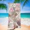 Microfiber Quick Dry Beach Towel - Seashell Pearl Water Pattern, Soft Lightweight Sandless Travel Blanket for Swimming, Gym, Spa