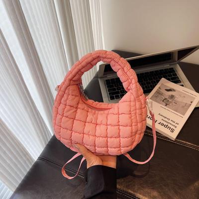 2025 New Fashion Plaid Crossbody Bag: Women's Niche Design, Lightweight, Hand-held Dumpling Shoulder Bag