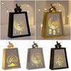 Trapezoid Ramadan Lantern Light Retro Multicolor Eid Mubarak Ornaments Warm Light Star Moon Castle Electric Candle