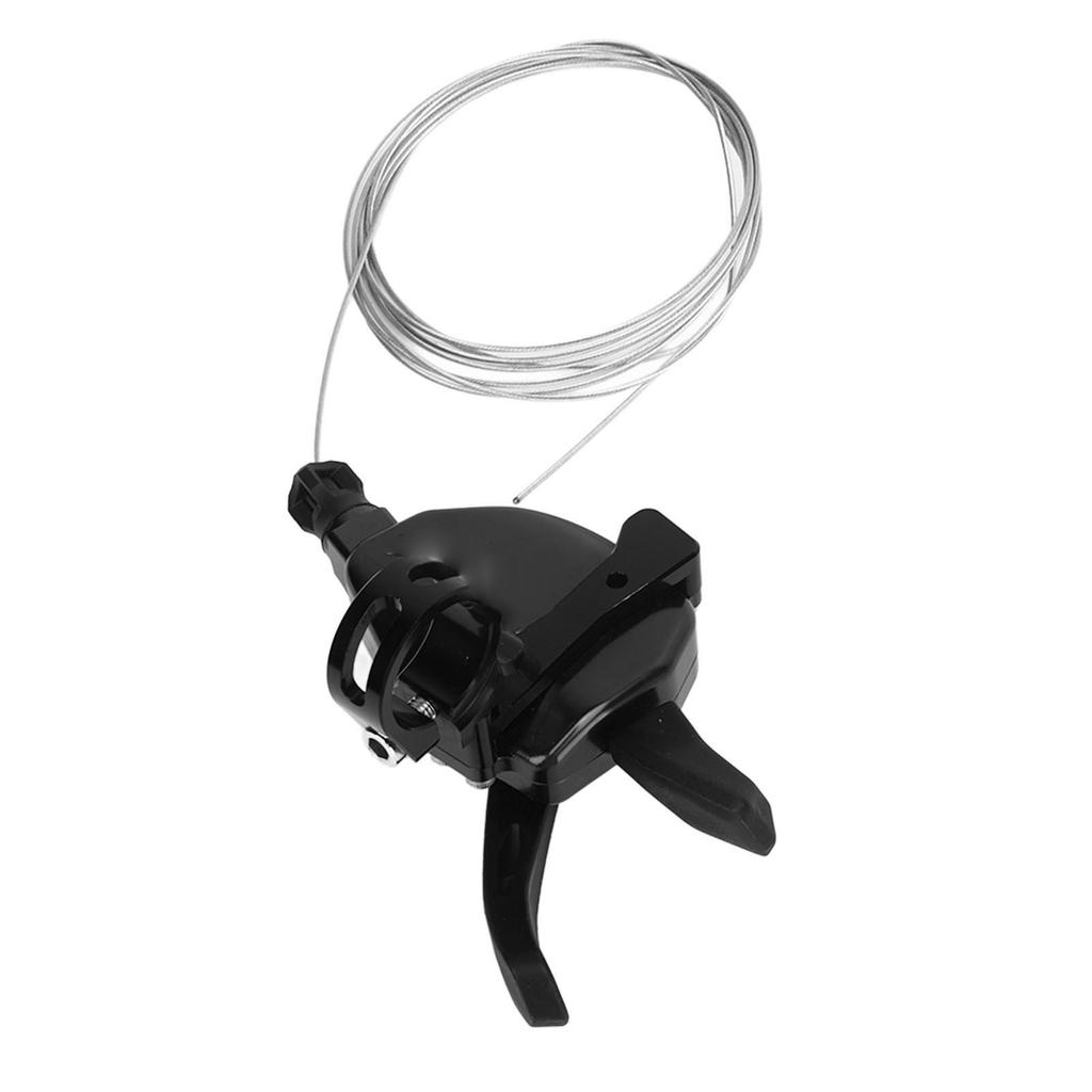 Folding Bike Thumb Shifter 7 Speed Aluminum Alloy Bike Thumb Gear Shifter for 22.2MM Handlebars Black