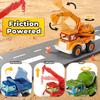 4pcs Vibrant Construction Toy Truck Set for Kids Sandbox Excavator, Dump Truck, Cement Mixer,Crane Durable Plastic, Ideal Christmas Birthday Gift,