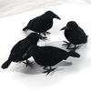 1pc/3pcs/4pcs Realistic Crow Outdoor Table Decoration,Black Artificial Feathered Raven,Indoor Halloween Decorative Crow Ornament