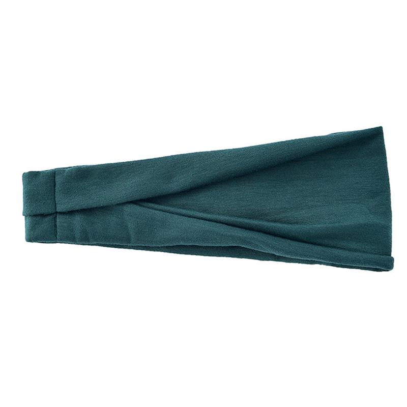 2024 New Women Solid Color Elastic Hair Bands Yoga Headband For Women Twist Cotton Wide Turban Knotted Headwrap Hair Accessories