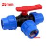 Water Pipe Plastic Ball Valve 20/25/32/40/50mm Quick Connect Garden Plastic Valve Water Pipe 3-Way Ball Valve Connector