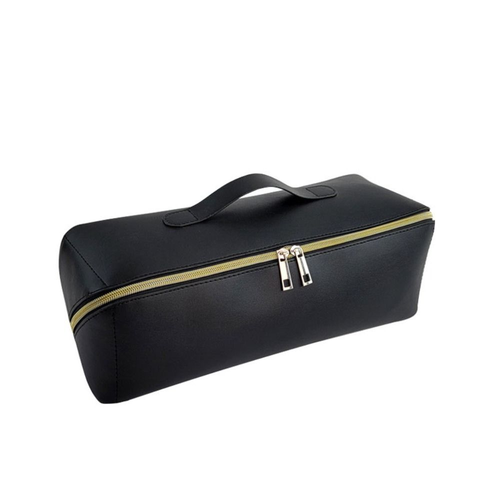 Dustproof Hair Dryer Carrying Case Double Layer Compartments Organizer Hair Curler Storage Bag Large Capacity Zipper
