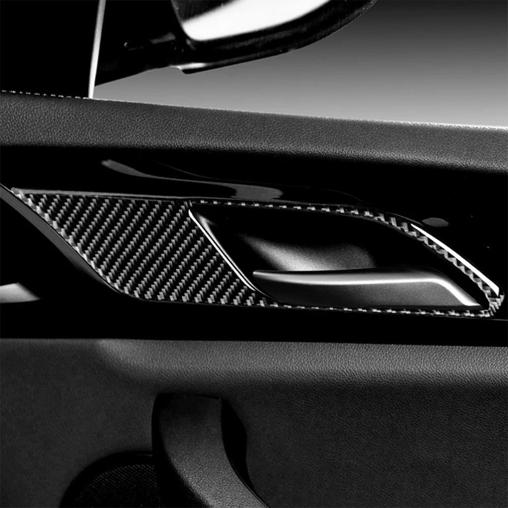 4PCS Carbon Fiber Auto Innen Tür Griff Rahmen Dekorative Aufkleber Auto Innen Geändert Zubehör Für BMW X3 G01 G08 x4