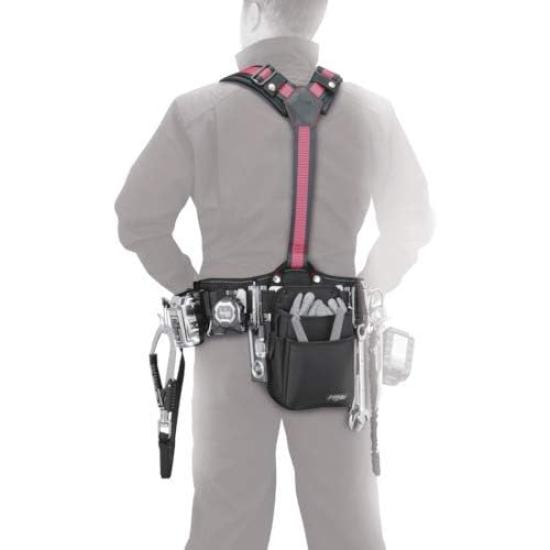 Tajima Safety Belt with Suspenders Limited Red and CRX Set Electrical and Safety At [elimino] M, Line, (YPLMCRX-LRE) [Fall Protection, Work, Heights]