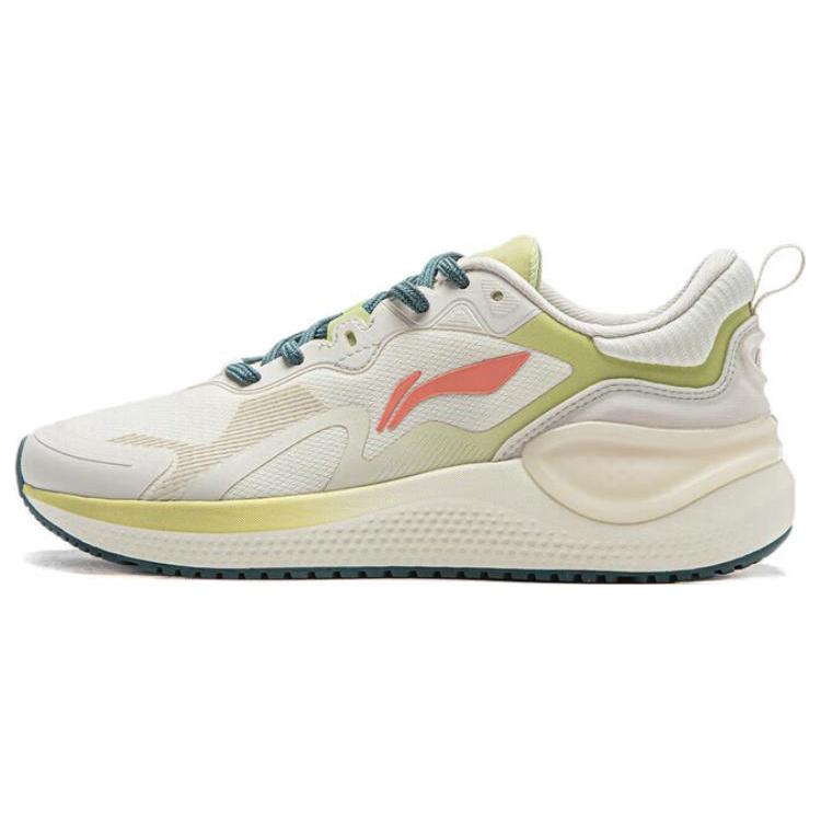 New LiNing Cushioning Breathable Low Top Running Shoes Women's Pearl White ARST072-5