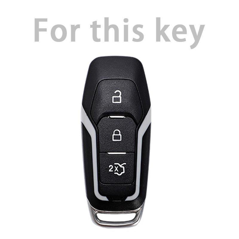 3 Buttons Tpu Car Key Case For Ford Focus 3 4 Ranger S C Max Explorer Fiesta Mondeo 3 4 5 Mk3 Mk4 Mk5 Keys Cover Fob Keychain