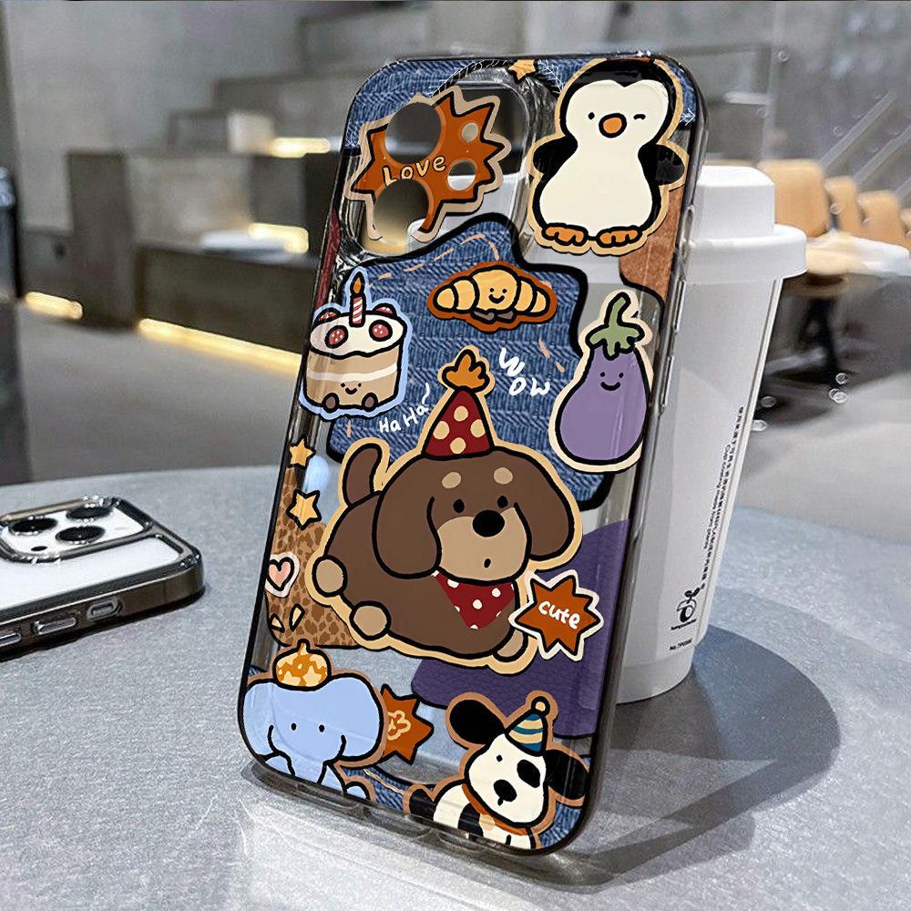Birthday puppy for iPhone17promax space phone case Apple 16 transparent 14/13 fine hole 15