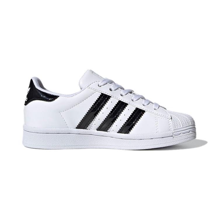Adidas Originals SUPERSTAR Floral Wear-Resistant Low-Top Kids' Skateboarding Shoes White Children Aged 3-7 Years Old FW0777
