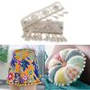 Cotton Jacquard Fan Ribbon, Pompom Border, Pompom Border, Pompom Ribbon,
