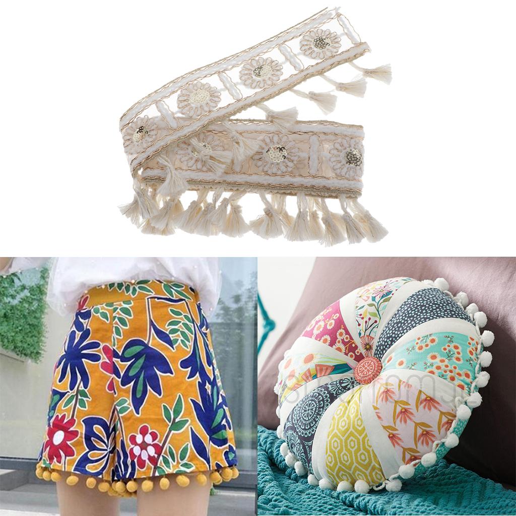 Cotton Jacquard Fan Ribbon, Pompom Border, Pompom Border, Pompom Ribbon,